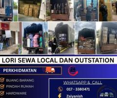 Perkhidmatan lori sewa 24jam 7hari seminggu dan perkhidmatan menghantar pelbagai baranh