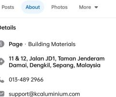 Menjual pelbagai peralatan dan perkakas berkaitan pemasangan steel