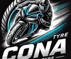 Cona Tyre | Pemasangan tayar dan balancing tayar motorsikal disediakan