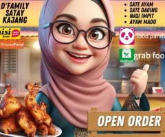 D'Family Satay Kajang. boleh walk in di tapak pasar malam  kajang utama kami buka 4pm-9pm