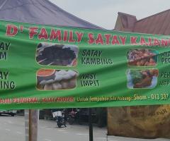 D'Family Satay Kajang. boleh walk in di tapak pasar malam  kajang utama kami buka 4pm-9pm