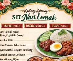 Kak Long Katering Set Nasi lemak kukus berlauk Kaklong
