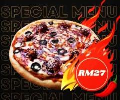 Pizza Menu 👇  🍕 Banzai  🍕 Bbq Chicken 🍕 Caribbean  🍕 Saranghae   ➕ Set Mushroom Bread