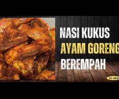 Nasi kukus ayam goreng berempah Sesuai untuk semua lapisan umur